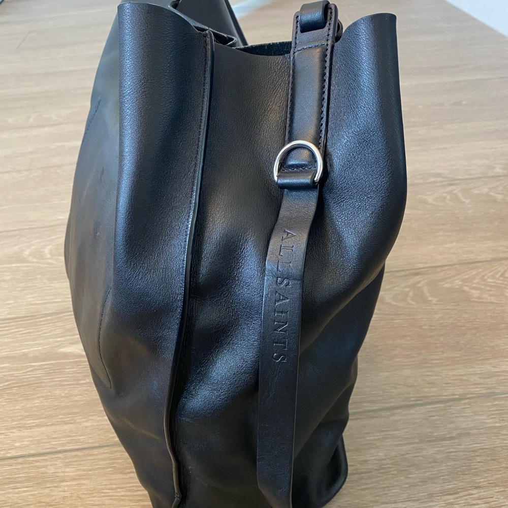 AllSaints Paradise N/S Tote - Black Leather